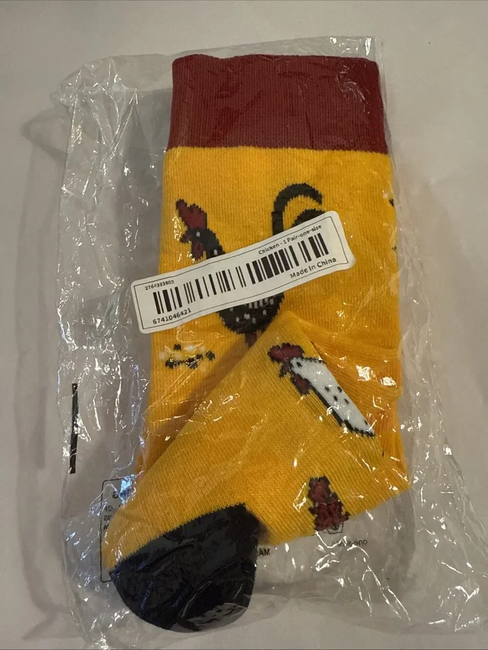 Unisex Novelty Yellow Chicken Socks Polyester Elastene